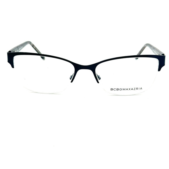 BCBGMaxazria Cat Eye Half Rim Eyeglasses Flex KANA TEAL 53 17 135 H12706 - Picture 1 of 9